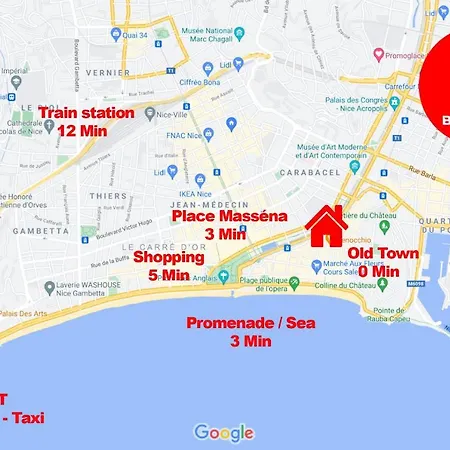 شقة Old Town- 4 Pers, Vieux Nice, Ac, Wifi نيس